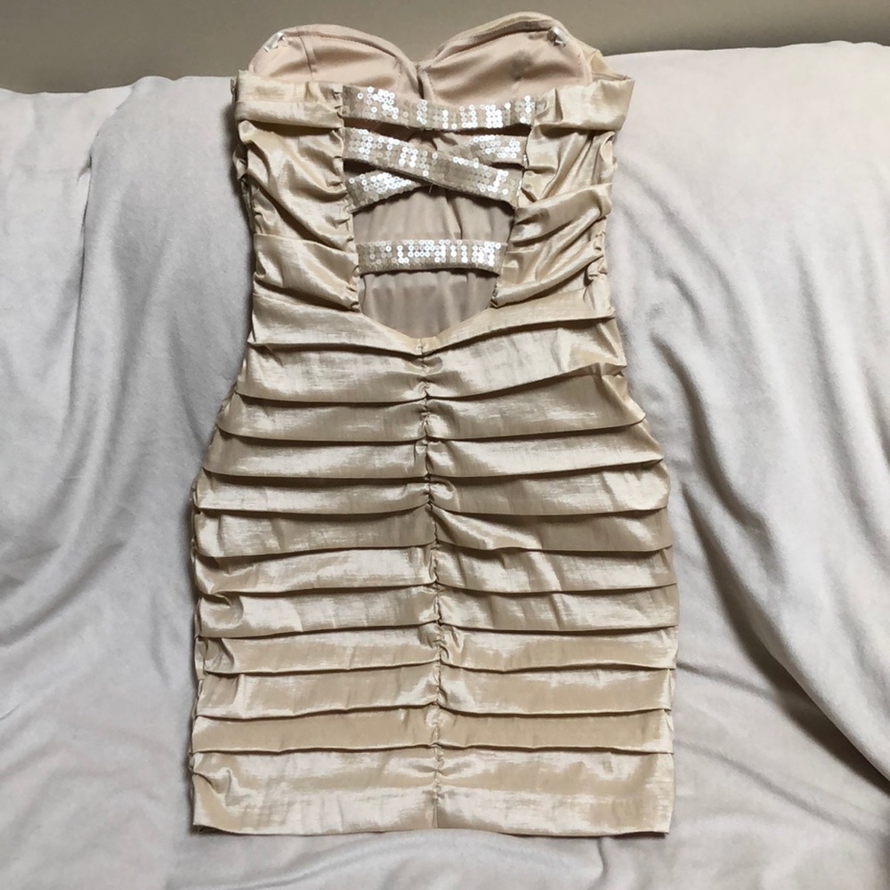 Arden B nude cocktail dress
